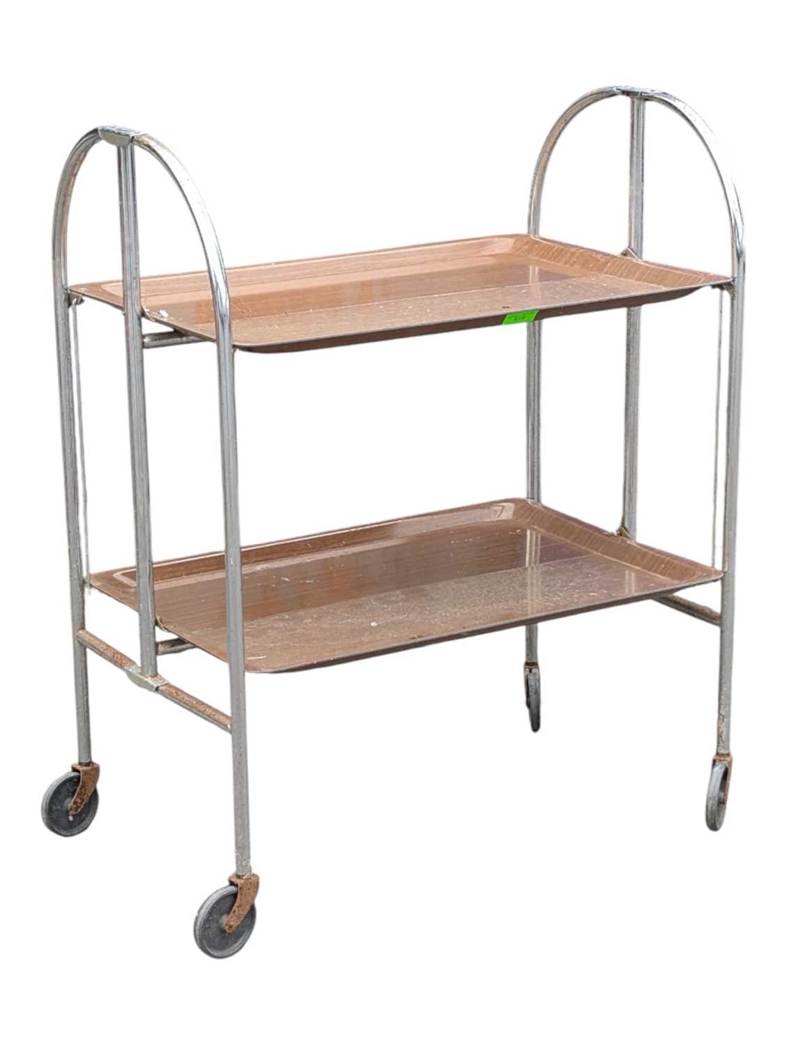 Lot 807 - GERLINOL BRENSHEY DINETT - MID CENTURY FOLDING SERVING TROLLEY