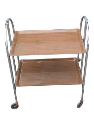 Lot 807 - GERLINOL BRENSHEY DINETT - MID CENTURY FOLDING SERVING TROLLEY