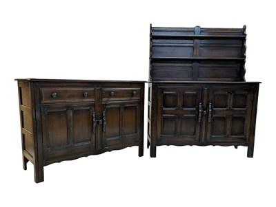 Lot 691 - ERCOL FURNITURE - MID CENTURY OLD COLONIAL DRESSER W/ SIMILAR EXAMPLE