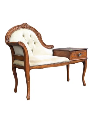 Lot 689 - VICTORIAN REVIVAL TELEPHONE HALL SEAT
