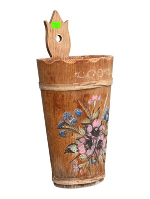 Lot 687 - VINTAGE 20TH CENTURY FOLK ART PINE UMBRELLA STAND