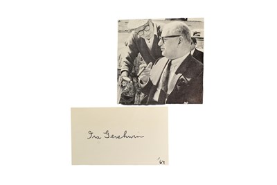 Lot 143 - COMPOSERS - IRA GERSHWIN (D.1983) - AUTOGRAPH ON CARD