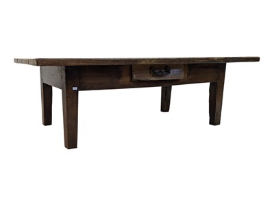 Lot 677 - 19TH CENTURY VICTORIAN FARMHOUSE FRENCH FRUIT WOOD COFFEE TABLE
