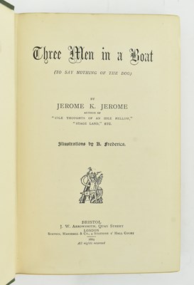 Lot 123 - JEROME, JEROME K. THREE MEN IN A BOAT & THE DIARY OF A PILGRIMAGE FIRST EDS