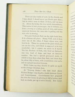 Lot 123 - JEROME, JEROME K. THREE MEN IN A BOAT & THE DIARY OF A PILGRIMAGE FIRST EDS
