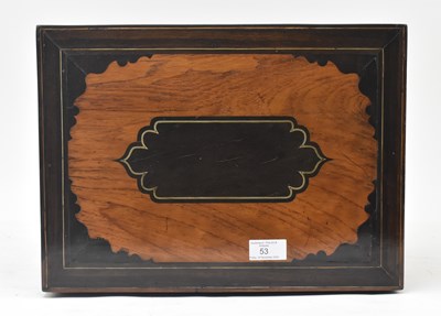 Lot 53 - INDO-PORTUGUESE ROSEWOOD WALNUT EBONY & IVORY CABINET