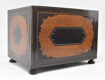 Lot 53 - INDO-PORTUGUESE ROSEWOOD WALNUT EBONY & IVORY CABINET