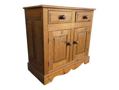 Lot 668 - 20TH CENTURY VICTORIAN REVIVAL COUNTRY PINE DRESSER BASE SIDEBOARD
