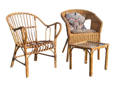 Lot 636 - COLLECTION OF VINTAGE 20TH CENTURY RATTAN & BAMBOO CONSERVATORY FURNITURE