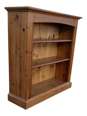 Lot 665 - 19TH CENTURY REVIVAL COUNTRY PINE OPEN WINDOW BOOKCASE