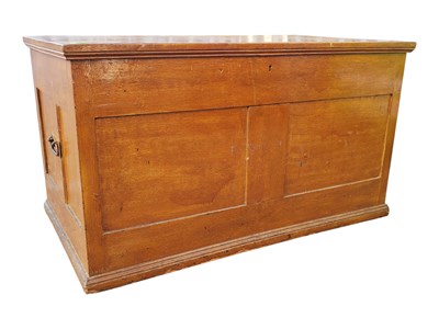 Lot 660 - VICTORIAN 19TH CENTURY SCRUMBLE PAINTED PINE BLANKET BOX