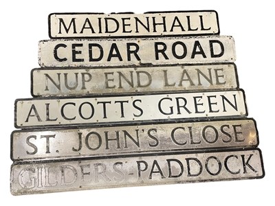 Lot 162 - SELECTION OF SIX ALUMINIUM ROAD SIGNS