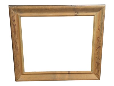 Lot 1026 - 20TH CENTURY VINTAGE LARGE PITCH PINE RECTANGULAR PICTURE FRAME