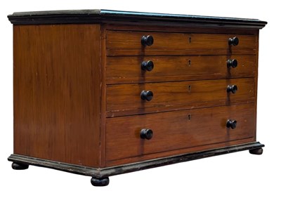 Lot 452 - VICTORIAN 19TH CENTURY MAHOGANY & EBONISED SPECIMEN CHEMIST'S CHEST