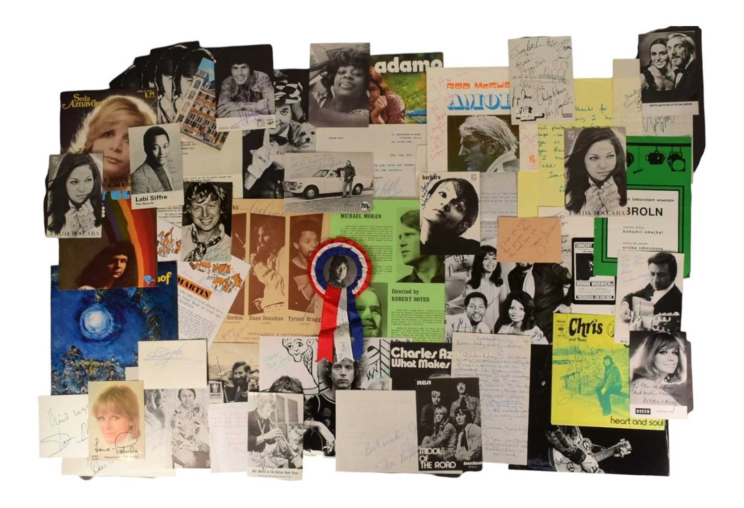 Lot 180 - MUSIC - LARGE ALBUM OF C1960S / 1970S MUSIC AUTOGRAPHS