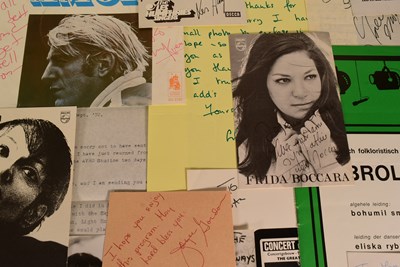 Lot 180 - MUSIC - LARGE ALBUM OF C1960S / 1970S MUSIC AUTOGRAPHS