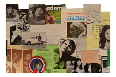 Lot 180 - MUSIC - LARGE ALBUM OF C1960S / 1970S MUSIC AUTOGRAPHS