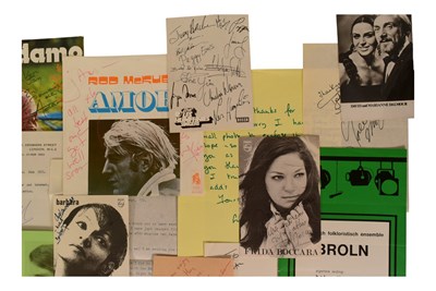 Lot 180 - MUSIC - LARGE ALBUM OF C1960S / 1970S MUSIC AUTOGRAPHS