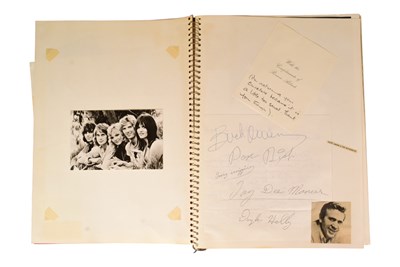 Lot 180 - MUSIC - LARGE ALBUM OF C1960S / 1970S MUSIC AUTOGRAPHS