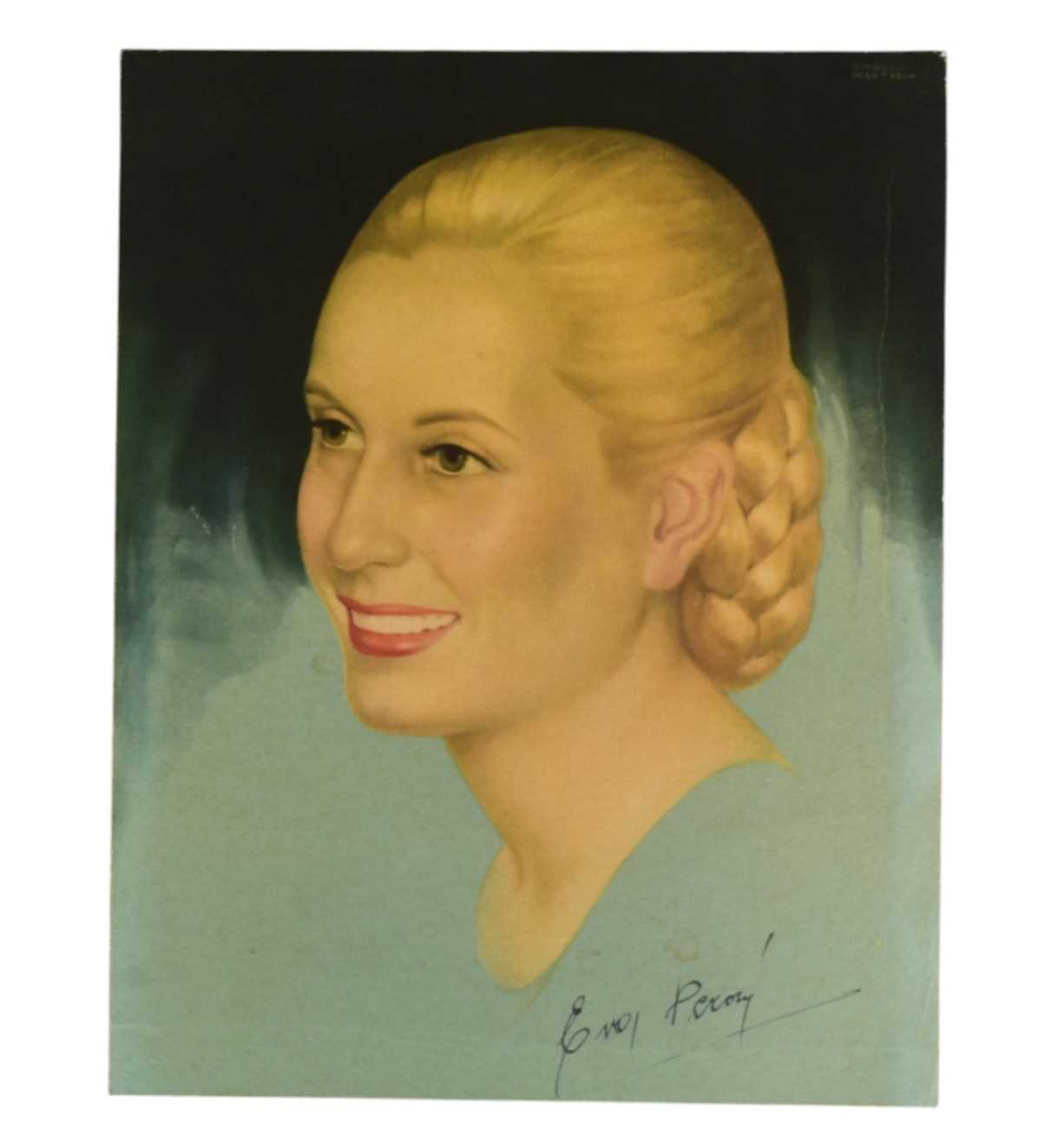 Lot 36 - HISTORY - EVA PERON (D.1952) - INCREDIBLY RARE SIGNED PORTRAIT