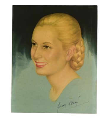 Lot 36 - HISTORY - EVA PERON (D.1952) - INCREDIBLY RARE SIGNED PORTRAIT