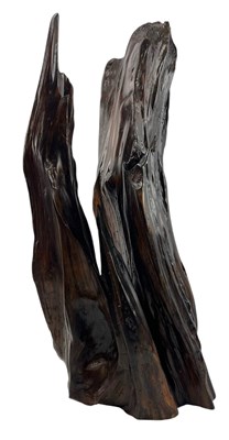 Lot 161 - INTERIOR DESIGN / FEATURE FREE-STANDING LACQUERED DRIFTWOOD SCULPTURE