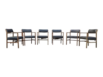 Lot 812 - ALFRED COX MANNER - SET OF MID CENTURY TEAK DINING ARMCHAIRS