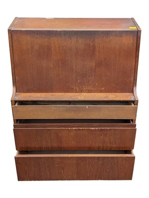 Lot 813 - ELLIOTTS OF NEWBURY - MID CENTURY TEAK WOOD WRITING BUREAU DESK