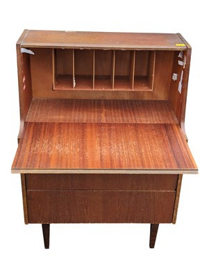 Lot 813 - ELLIOTTS OF NEWBURY - MID CENTURY TEAK WOOD WRITING BUREAU DESK