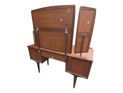 Lot 817 - BUTILUX FURNITURE - VINTAGE MID CENTURY AFROMOSIA TEAK DRESSING TABLE