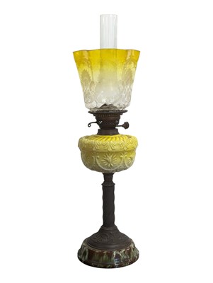 Lot 986 - 19TH CENTURY VICTORIAN OIL LAMP