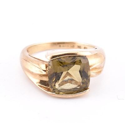 Lot 474 - HALLMARKED 9CT GOLD & TOPAZ RING