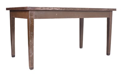 Lot 382 - MID CENTURY INDUSTRIAL METAL WORKMAN'S TABLE / DESK