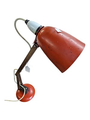 Lot 825 - TERENCE CONRAN FOR HABITAT MACLAMP - 1960S RED DESK LAMP