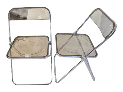 Lot 829 - TWO 1970 ITALIAN CASTELLI PLIA PERSPEX AND CHROME FOLDING CHAIRS