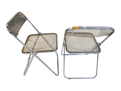 Lot 829 - TWO 1970 ITALIAN CASTELLI PLIA PERSPEX AND CHROME FOLDING CHAIRS