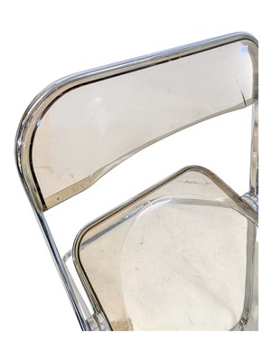 Lot 829 - TWO 1970 ITALIAN CASTELLI PLIA PERSPEX AND CHROME FOLDING CHAIRS