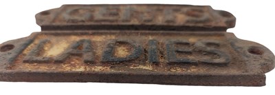 Lot 81 - LADIES & GENTS - TWO CAST IRON DOOR PLAQUES