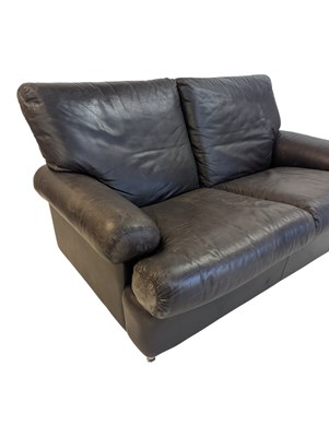 Lot 885 - MID CENTURY ITALIAN DESIGN - BRUNATI MEDA TWO SEAT LEATHER SOFA
