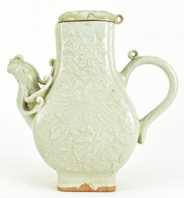 Lot 111 - SOUTHERN SONG QINGBAI "PHOENIX" WINE EWER 宋 青白 凤穿牡丹酒壶