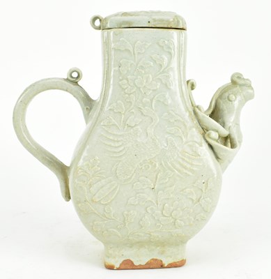 Lot 111 - SOUTHERN SONG QINGBAI "PHOENIX" WINE EWER 宋 青白 凤穿牡丹酒壶