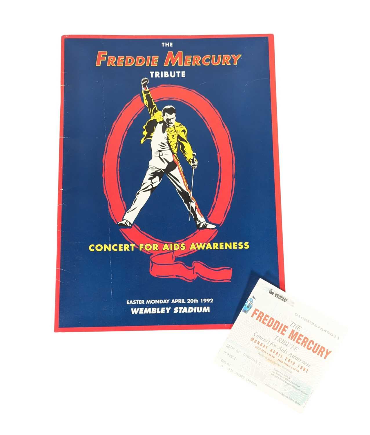 Lot 72 - CONCERT PROGRAMME - THE FREDDIE MERCURY TRIBUTE CONCERT