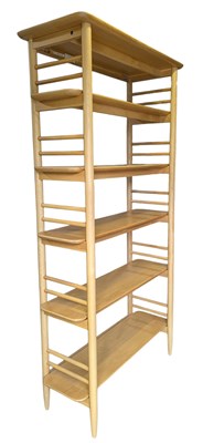 Lot 15 - ERCOL - TERAMO - CONTEMPORARY LIGHT OAK OPEN BOOKCASE SHELVING UNIT