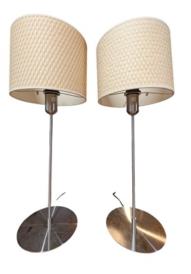 Lot 118 - DAR LIGHTING -HIGH END DESIGN CHROME & WOVEN TABLE LAMPS