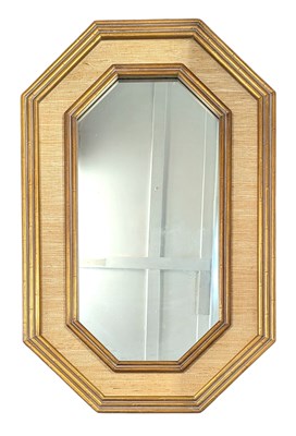 Lot 163 - HOLLYWOOD REGENCY 20TH CENTURY GILDED BAMBOO & WOVEN WALL HANGING MIRROR