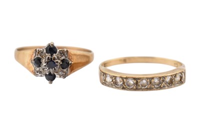 Lot 433 - TWO HALLMARKED GEM SET RINGS