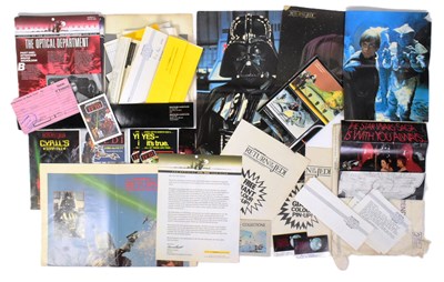 Lot 57 - STAR WARS - VINTAGE 1980S FAN CLUB MEMORABILIA