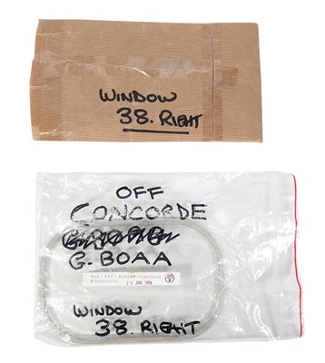 Lot 144 - AVIATION INTEREST - ORIGINAL CONCORDE WINDOW FROM G.BOAA