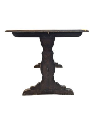 Lot 852 - ERCOL FURNITURE - MODEL 822 BEECH & ELM WOOD REFECTORY DINING TABLE
