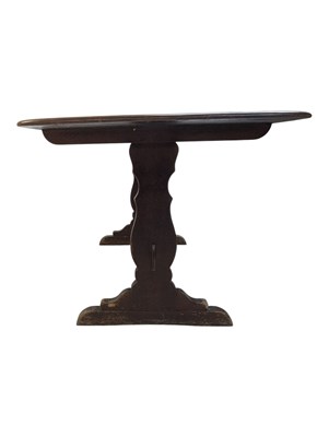 Lot 858 - ERCOL FURNTURE - MODEL 822 BEECH & ELM WOOD REFECTORY DINING TABLE